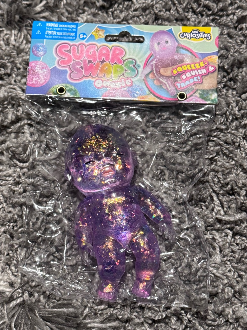 Sugar Swaps Onesie Baby- Full Size -Glitter Purple